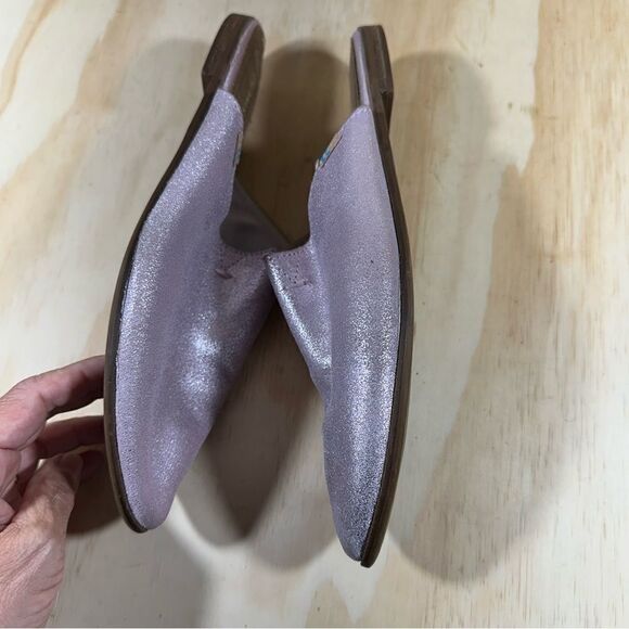 Toms Pink Metallic Mules Women’s Size 8 - Picture 4 of 8